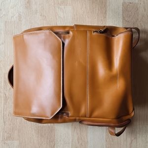 Atlas Supply Co  Leather camera backpack
